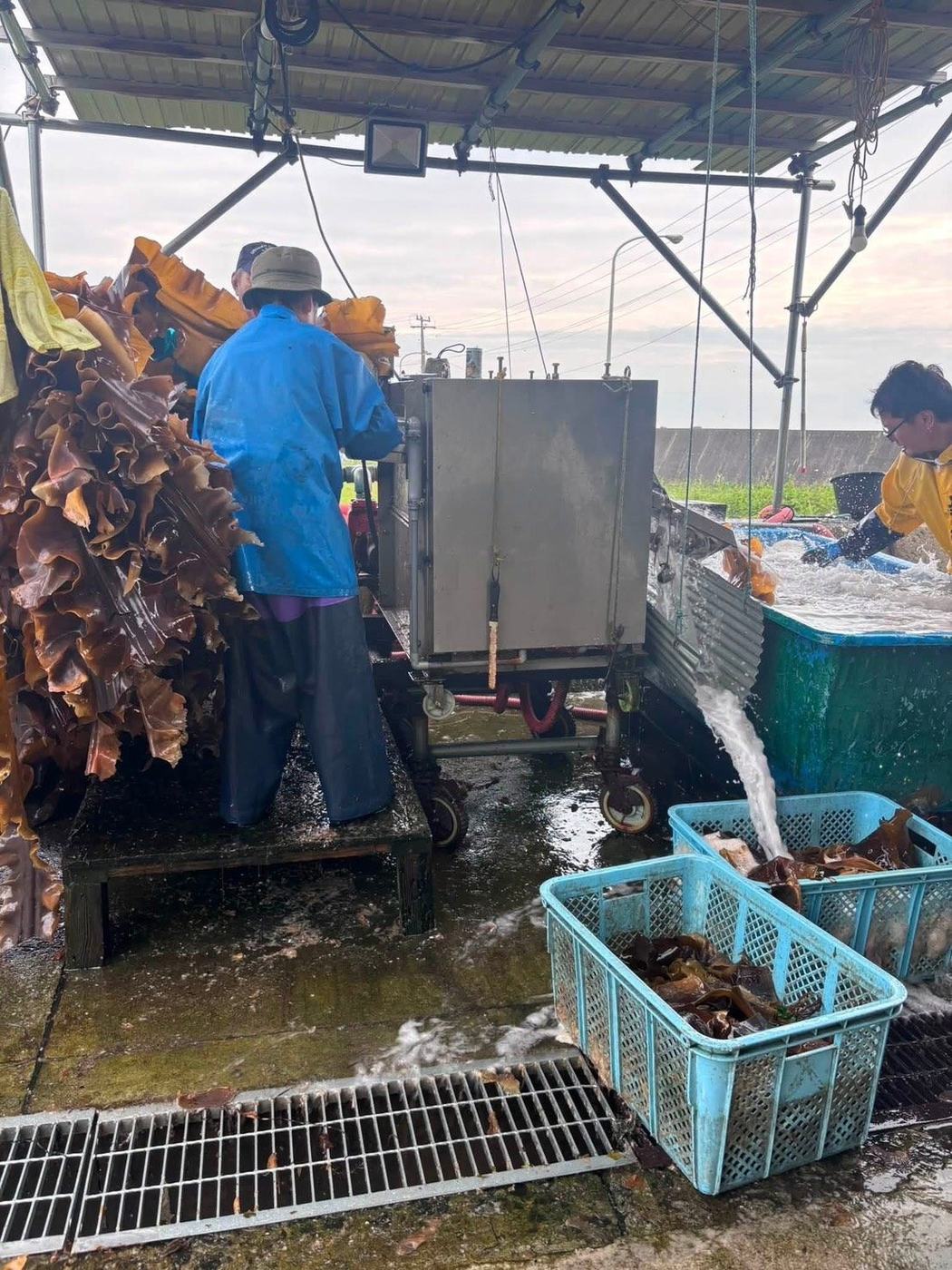 作業小屋の洗浄機